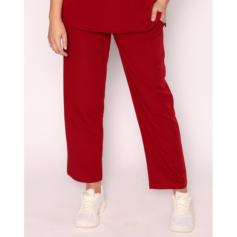 Arlo Straight Leg Scrub Bottoms – Burgundy
