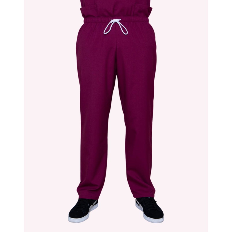 Mawson Burgundy Classic Unisex Scrub Trousers (in Polycotton)