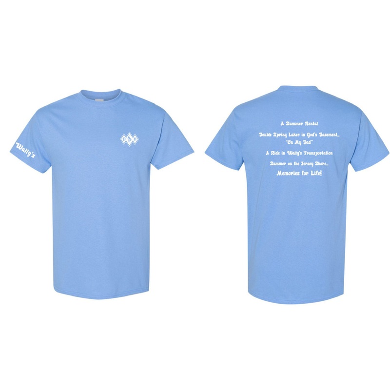 Wally’s TShirt Carolina Blue with White