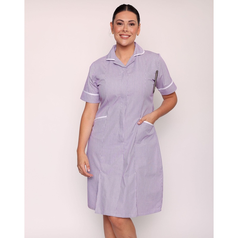 Hartford Classic Healthcare Dress – Lilac / White Stripe