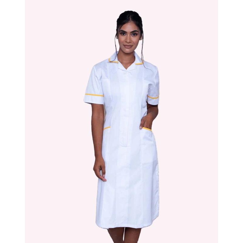 Hartford Classic Healthcare Dress – White / Yellow