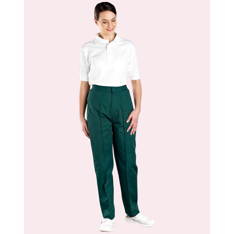 Women’s Back Elasticated Trousers – Bottle Green