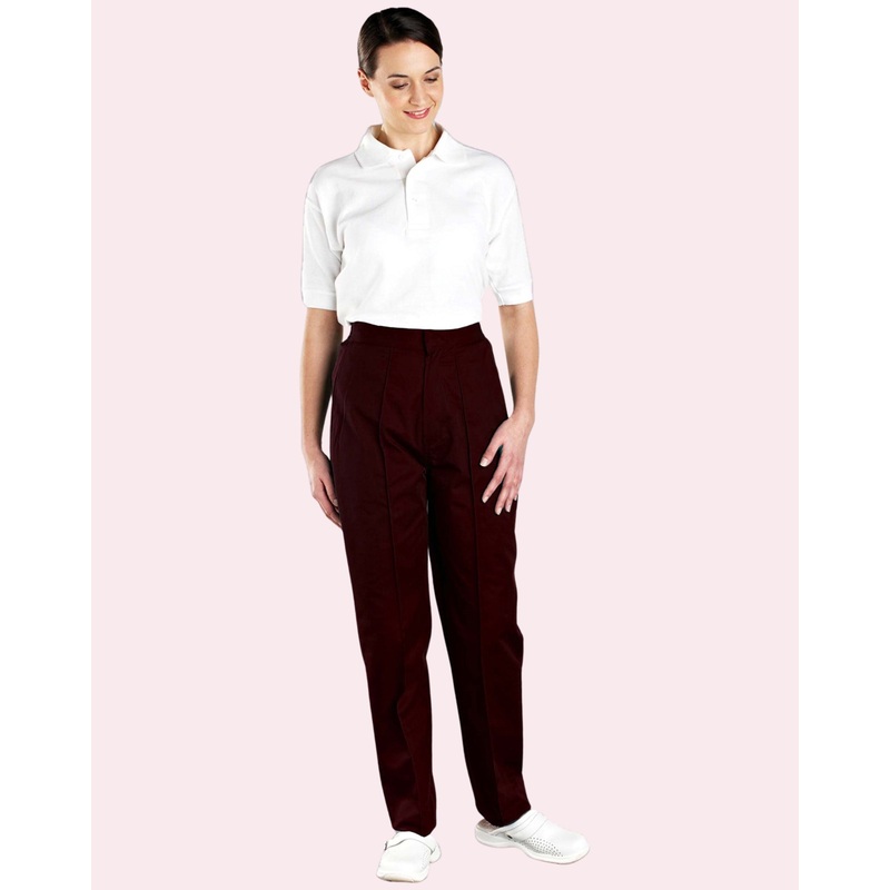 Women’s Back Elasticated Trousers – Burgundy