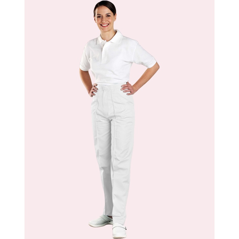 Women’s Back Elasticated Trousers – White