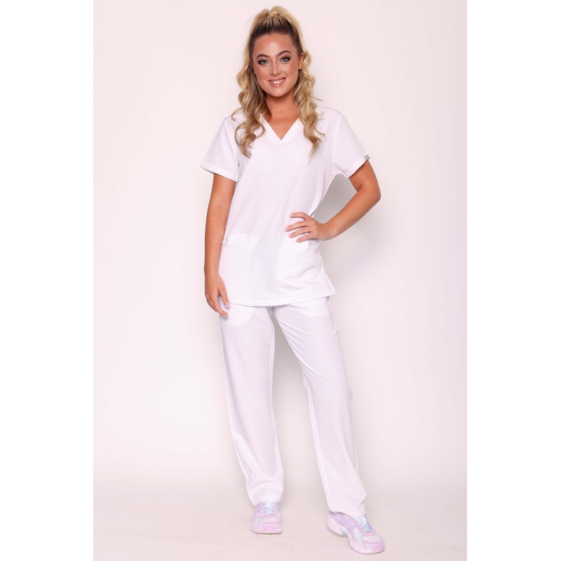 Ari & Arlo Simki Scrub Set – White