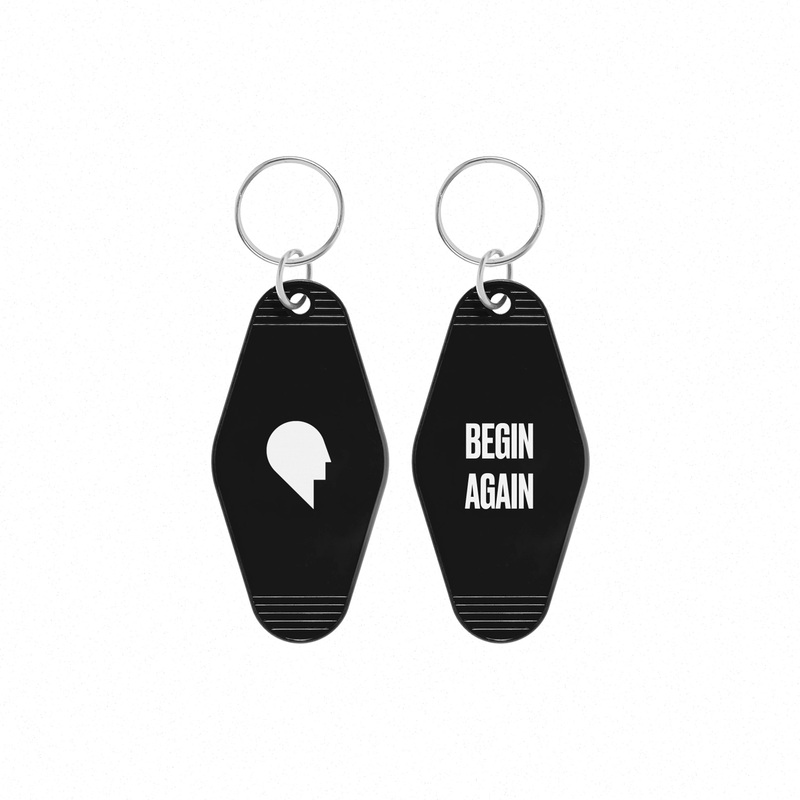 Begin Again Motel Keychain