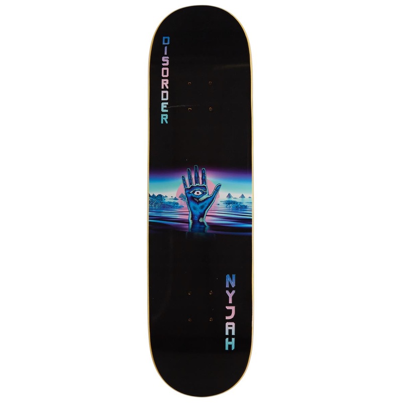 Disorder All Seeing Nyjah Skateboard Deck – Black – 8.25