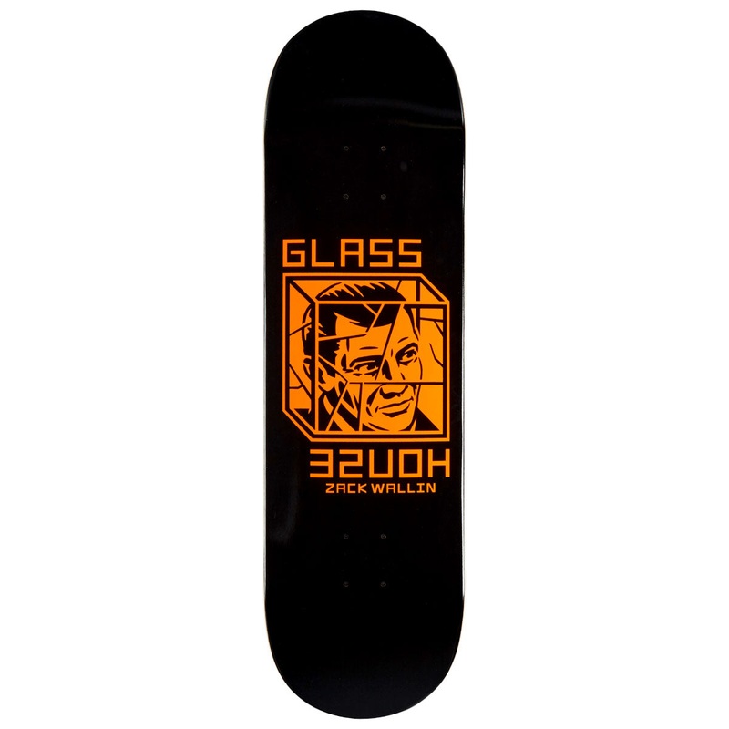 Glass House Wallin House Arrest Skateboard Deck – Flourescent Orange – 8.88