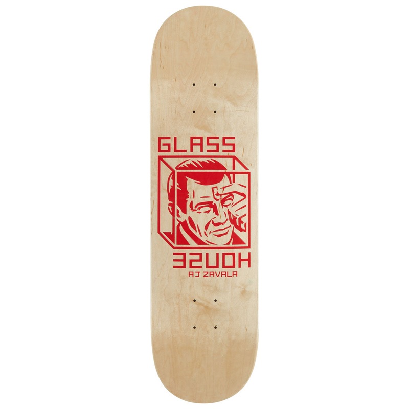 Glass House Zavala House Arrest Skateboard Deck – Natural Bottom/Assorted Top – 8.375