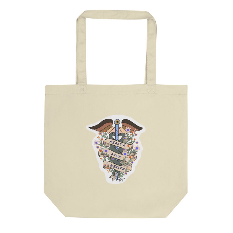 Health Over Wealth — Eco Tote Bag
