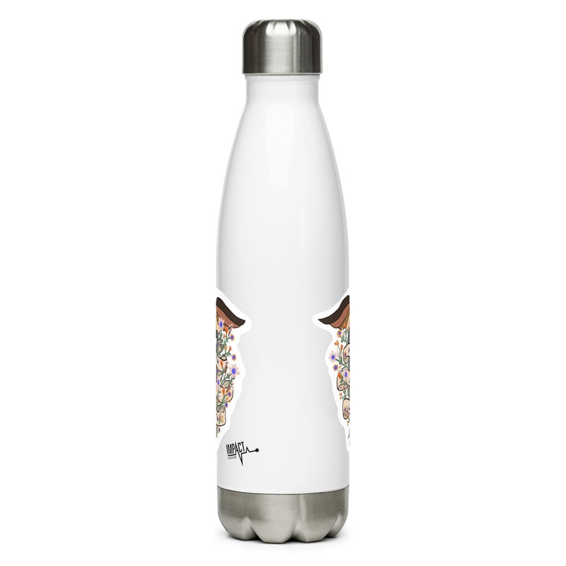 Health Over Wealth — Stainless Steel Water Bottle