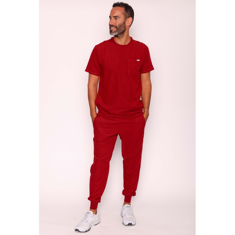 Miles & Maxwell Simki Scrub Set – Burgundy