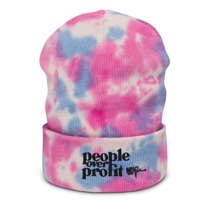 People Over Profit — Tie-dye beanie