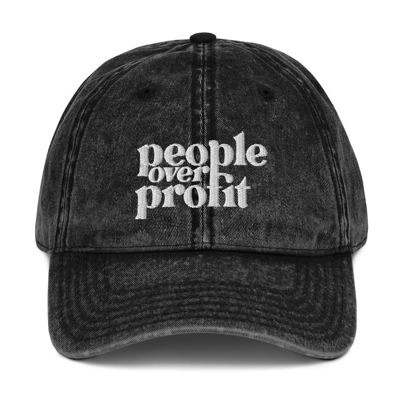 People Over Profit — Vintage Cotton Twill Cap