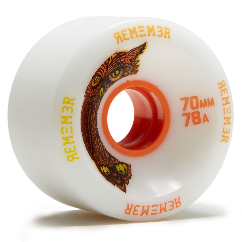 Remember Hoot Slide 78a Longboard Wheels – White – 70mm
