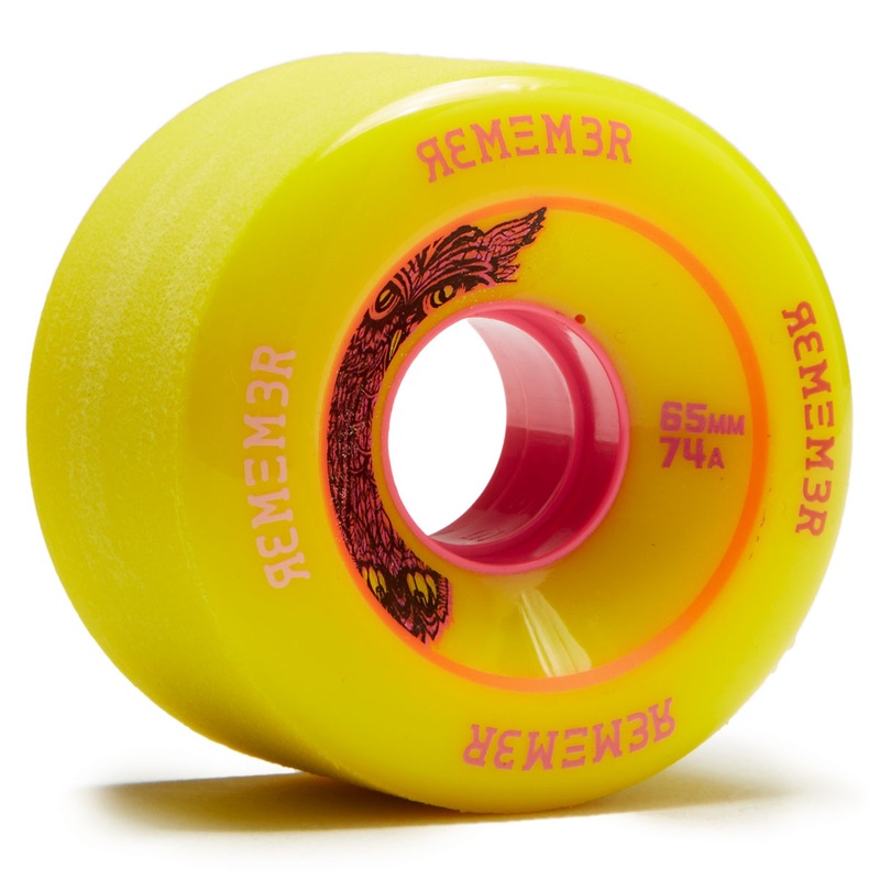Remember Lil’ Hoots 74a Longboard Wheels – Yellow – 65mm