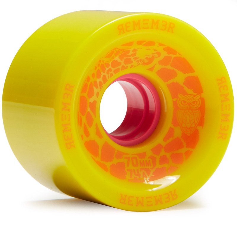 Remember Savannah Slamma 74a Longboard Wheels – Yellow – 70mm