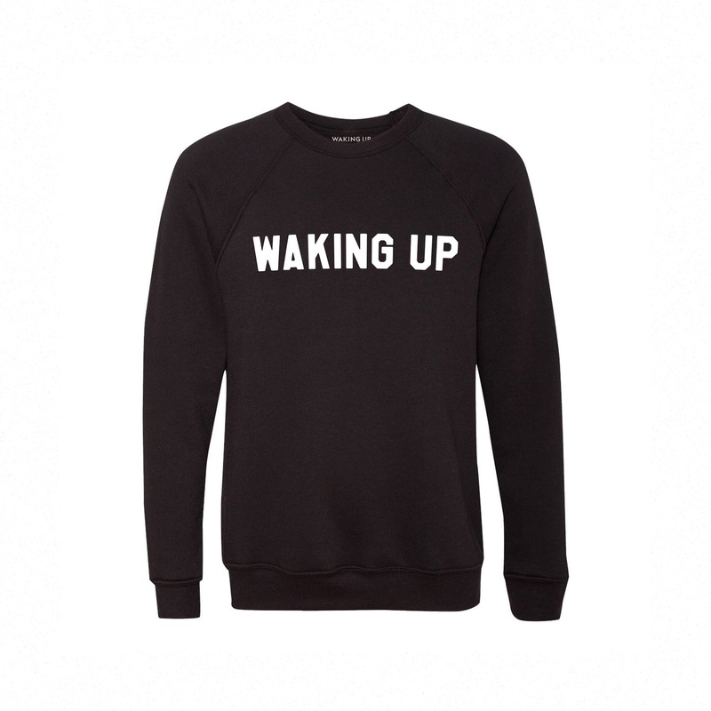 Waking Up Crewneck Pullover – Black