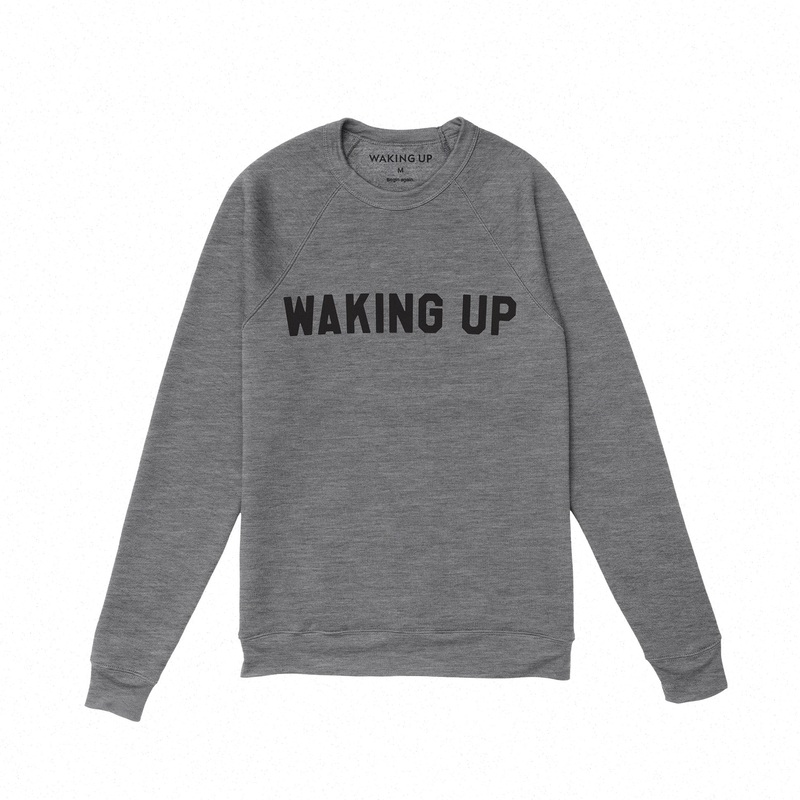 Waking Up Crewneck Pullover – Gray