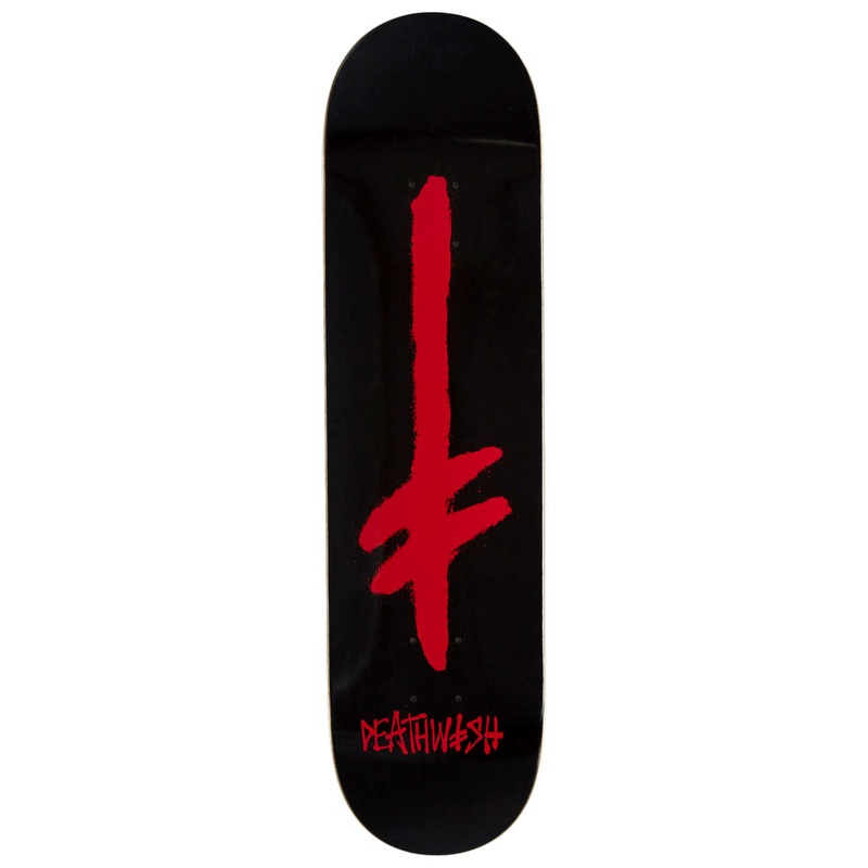 Deathwish Gang Spray Skateboard Deck – Black/Red – 8.00