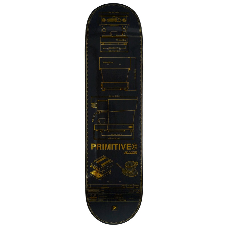 Primitive Mcclung Double Shot Skateboard Deck – Black – 8.125