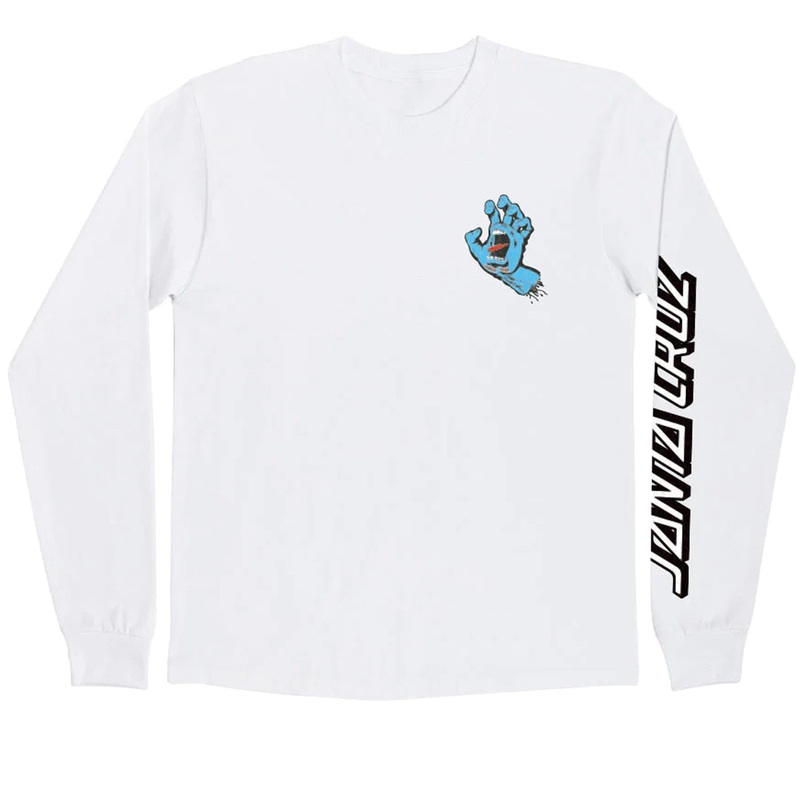 Santa Cruz Screaming Hand Long Sleeve T-Shirt – White