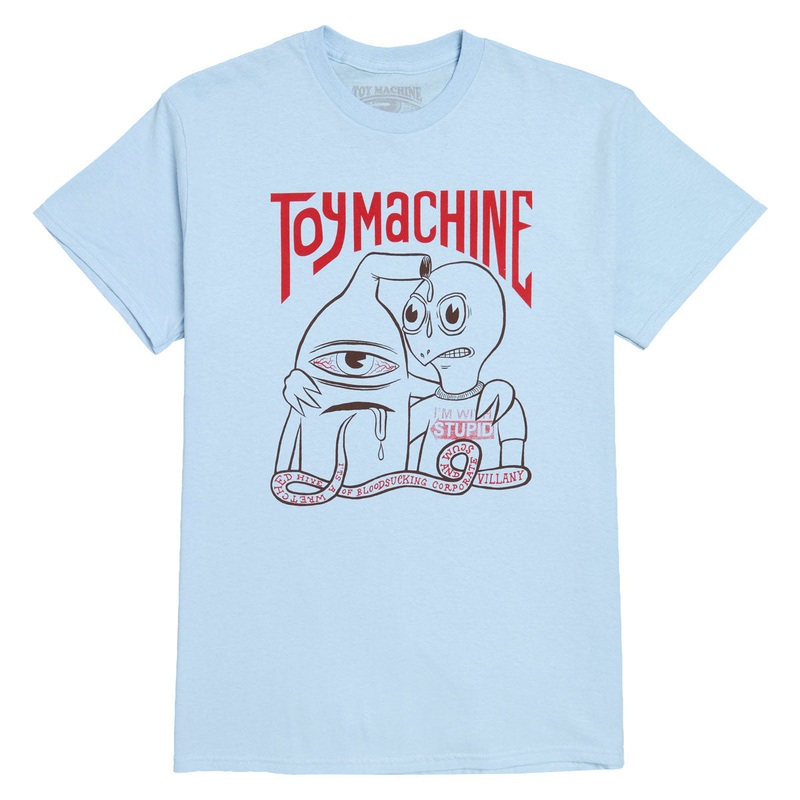 Toy Machine I’m With Stupid T-Shirt – Light Blue