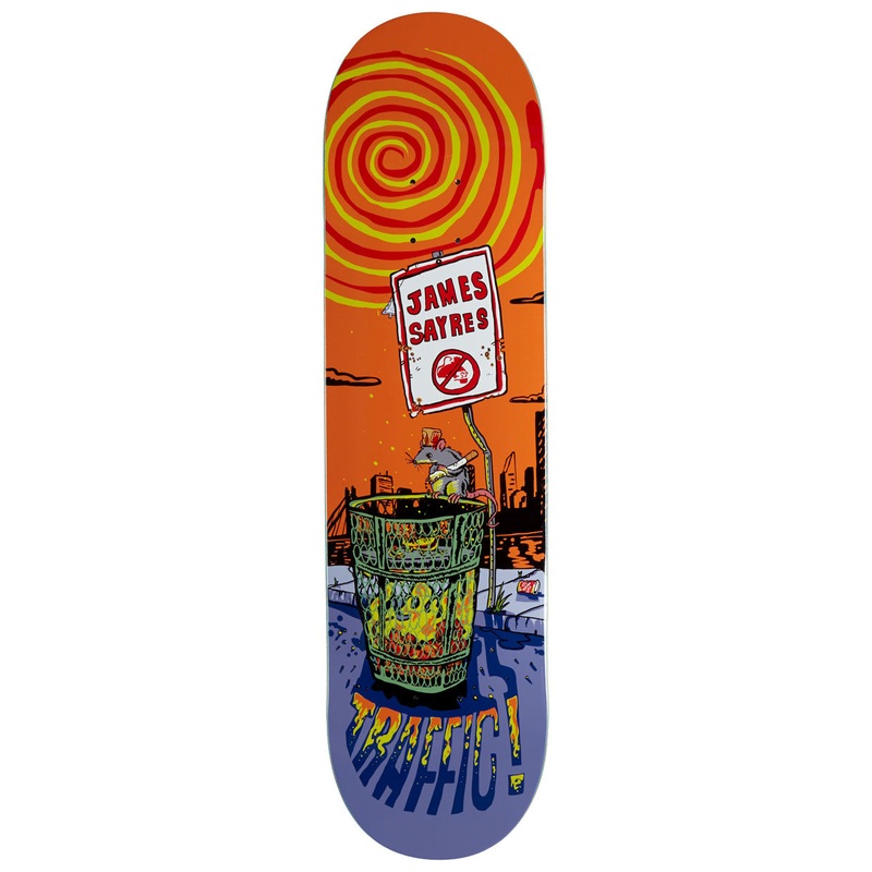 Traffic James Sayres Rat Race Skateboard Deck – 8.125