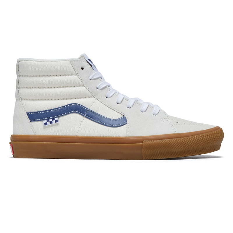 Vans Skate Sk8-hi Shoes – Marshmallow/Blue/Gum