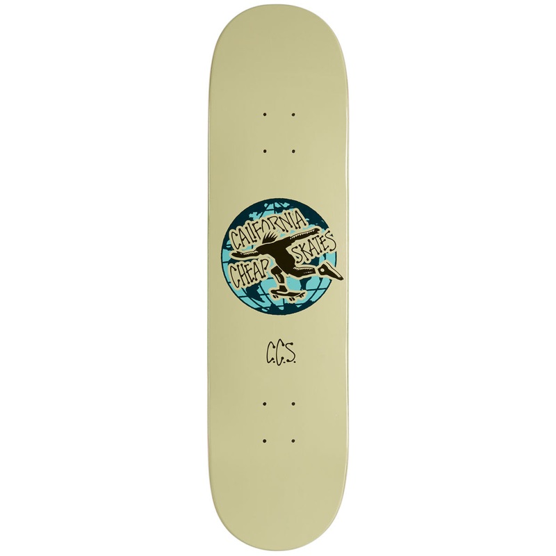CCS Globe Skateboard Deck – Cream – 7.75
