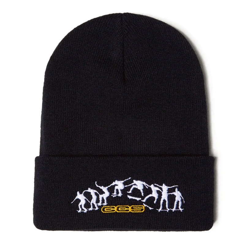 CCS Kickflip Logo Beanie – Black/White/Yellow