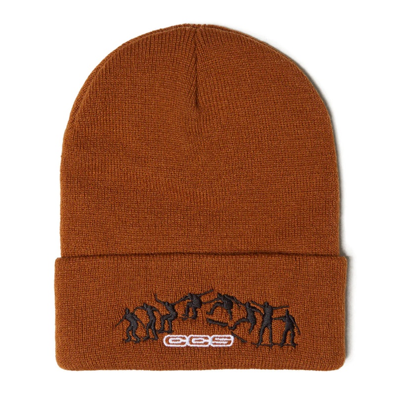 CCS Kickflip Logo Beanie – Camel/Black/White