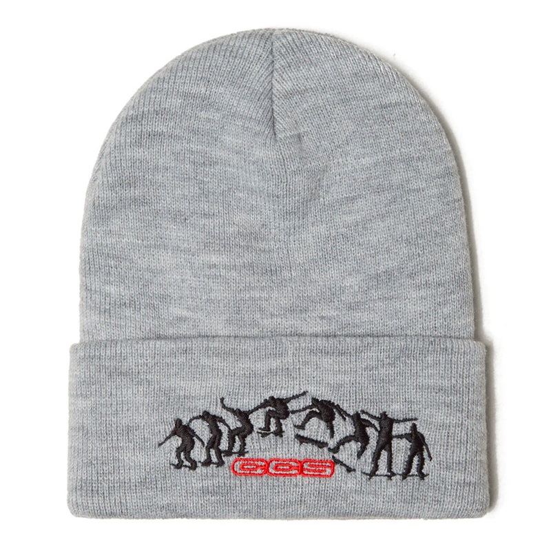 CCS Kickflip Logo Beanie – Grey/Black/Red