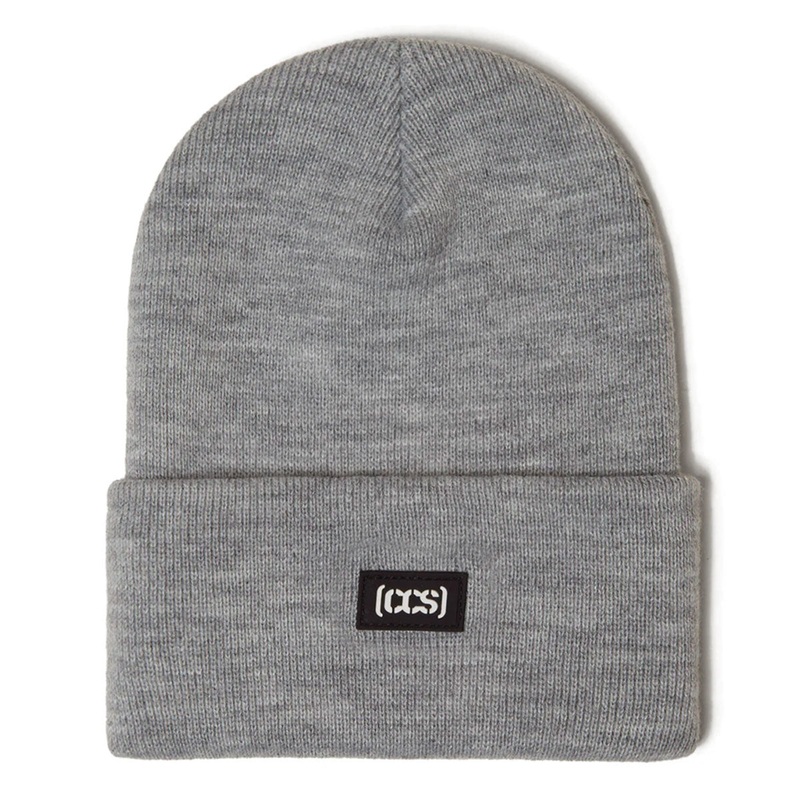CCS Rubber Logo Patch Beanie – Heather Grey