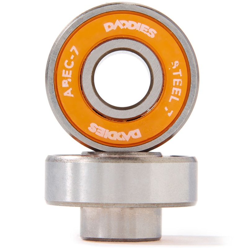Daddies Steel Built In Skateboard Bearings – Orange