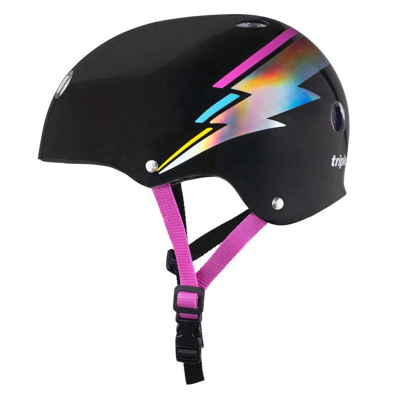 Triple Eight Certified Sweatsaver Helmet – Black Hologram