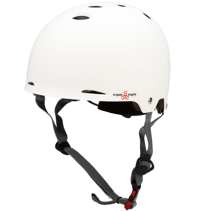 Triple Eight Gotham Dual Certified with MIPS Skateboard Helmet – White