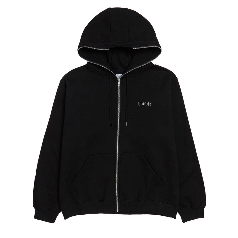 Hoddle Full Zip Hoodie – Black