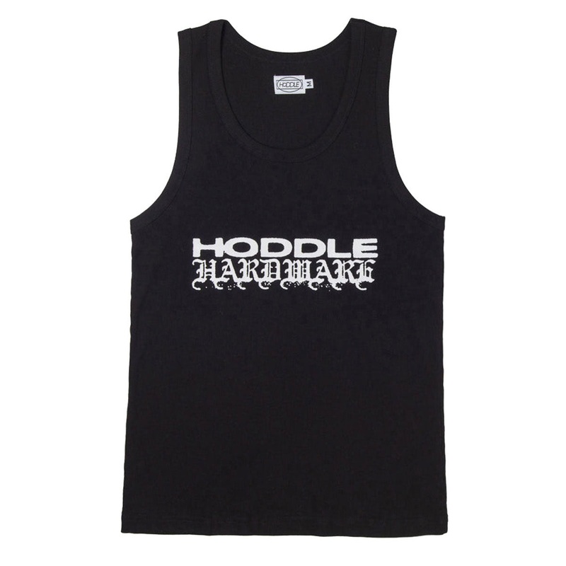 Hoddle Hardware Ribbed Tank Top – Black