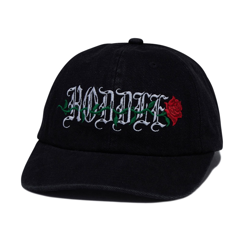 Hoddle Rose Hat – Black Denim