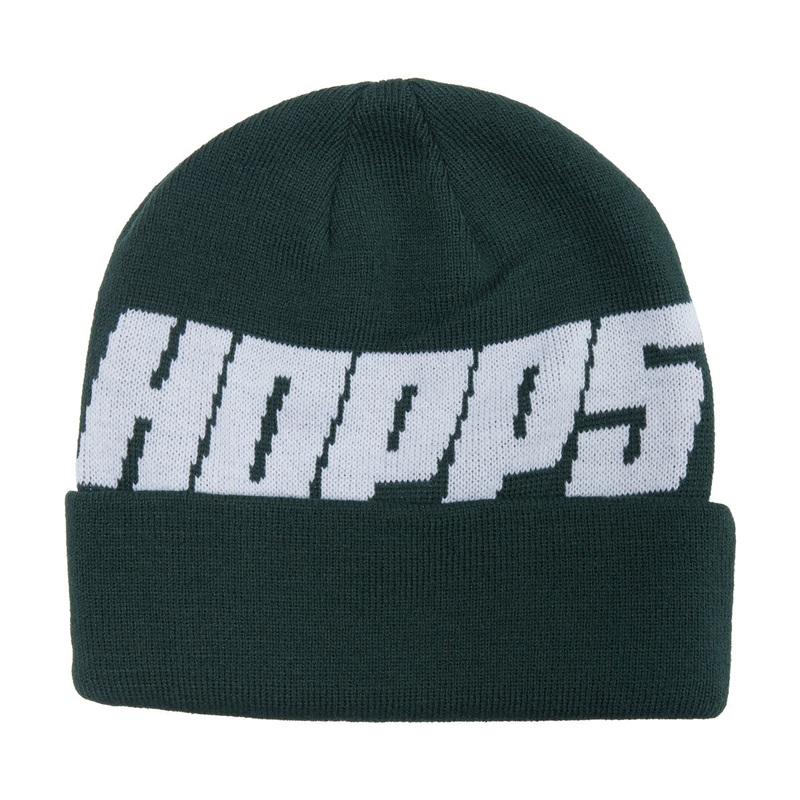 Hopps Big Hopps Knitted Beanie – Hunter Green/White