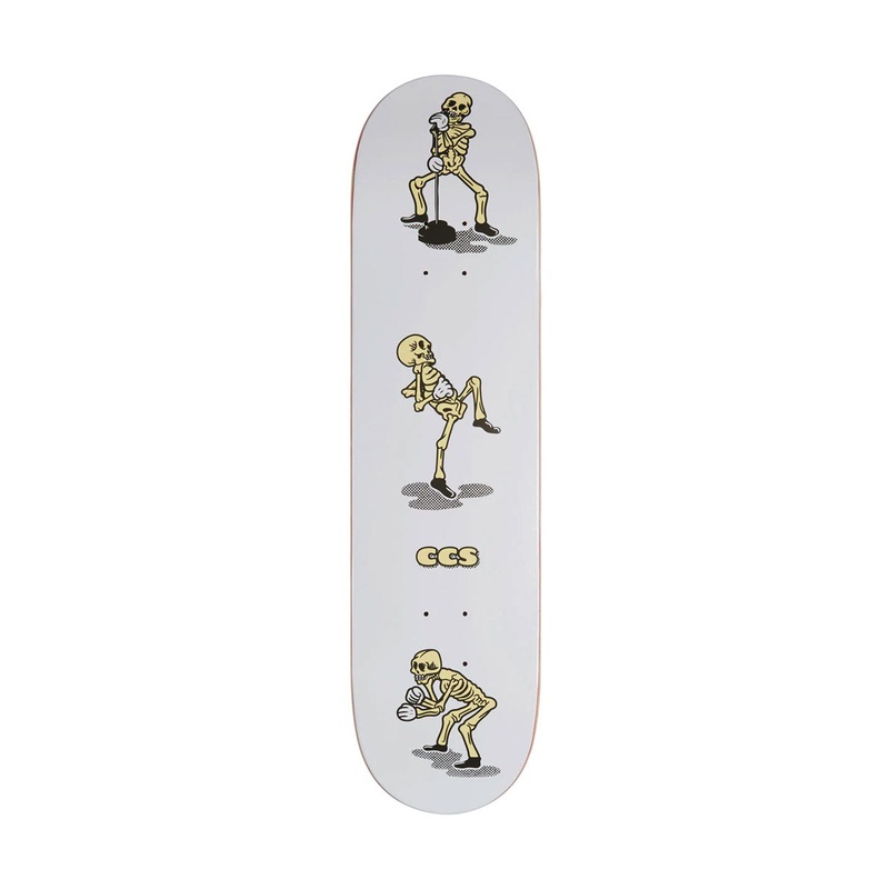 CCS Vine Skeleton Mini Skateboard Deck – White