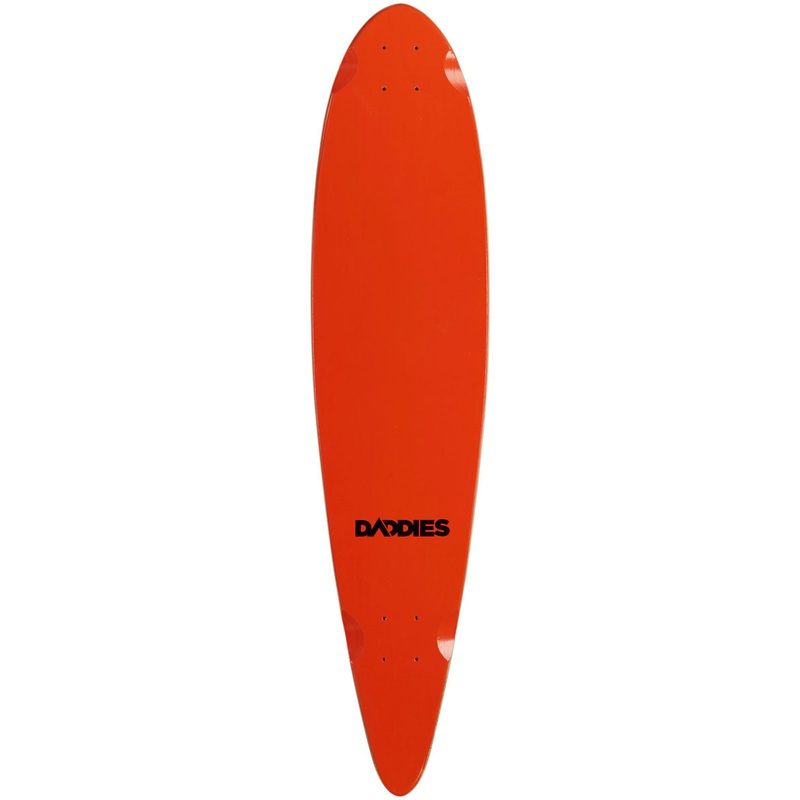 Daddies Logo Pintail Longboard Deck – Orange