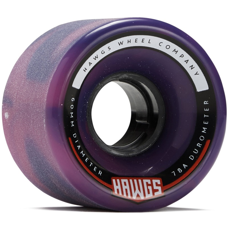 Hawgs Chubby 78a Stone Ground Longboard Wheels – Purple/Pink – 60mm