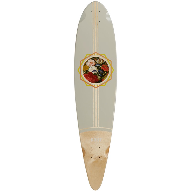 Rout Floral Pintail Longboard Deck