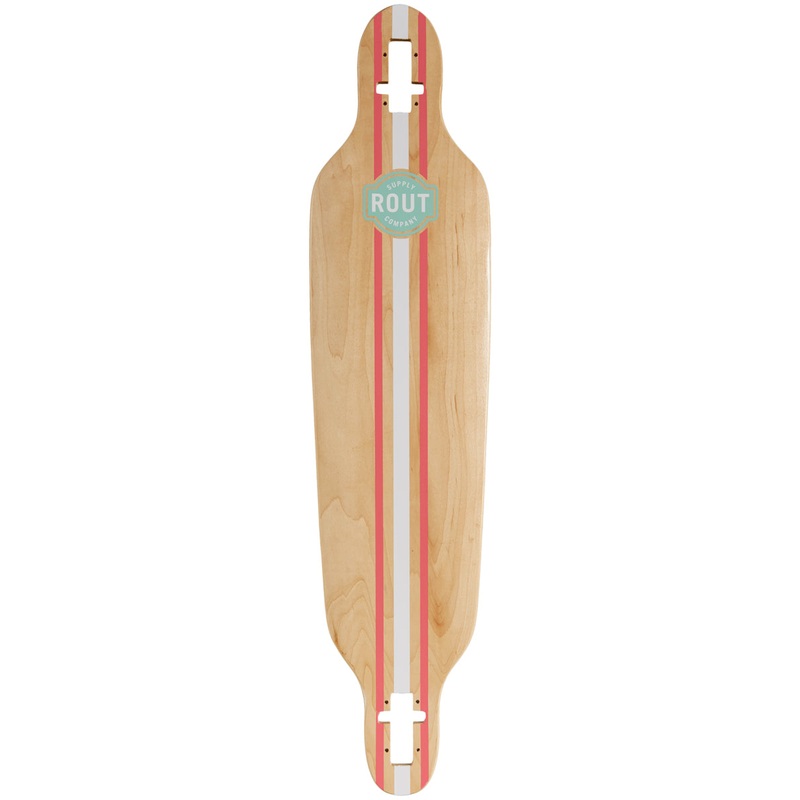 Rout Pinstripe Drop-Thru Longboard Deck