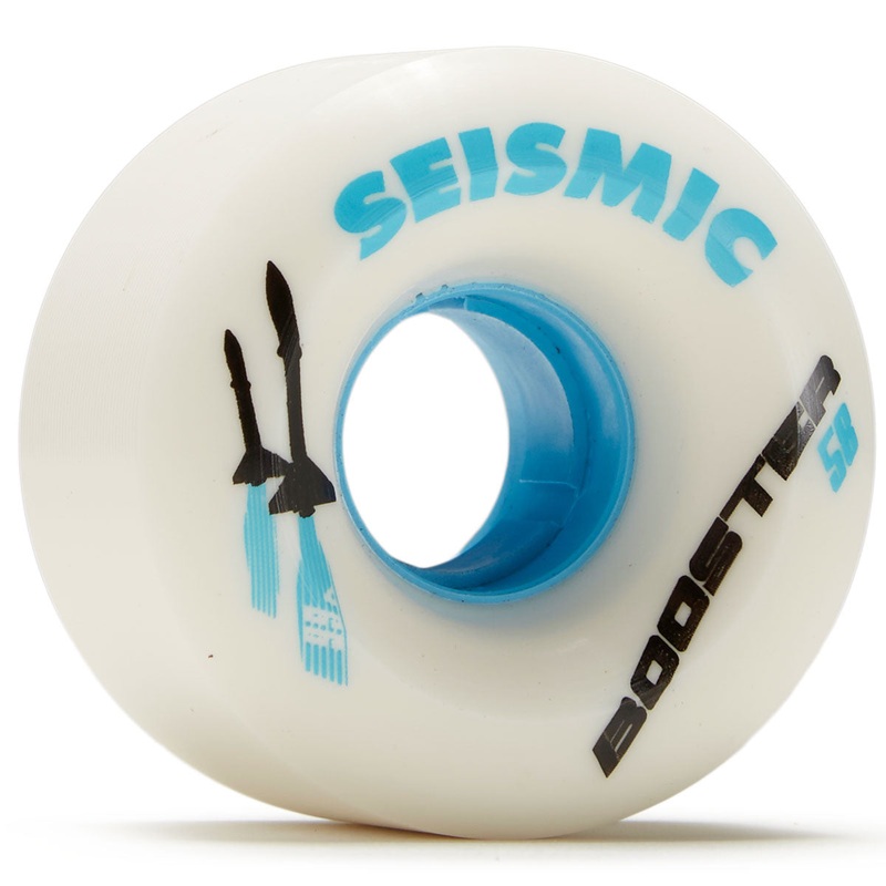 Seismic Booster 99a Longboard Wheels – White/Blue – 58mm