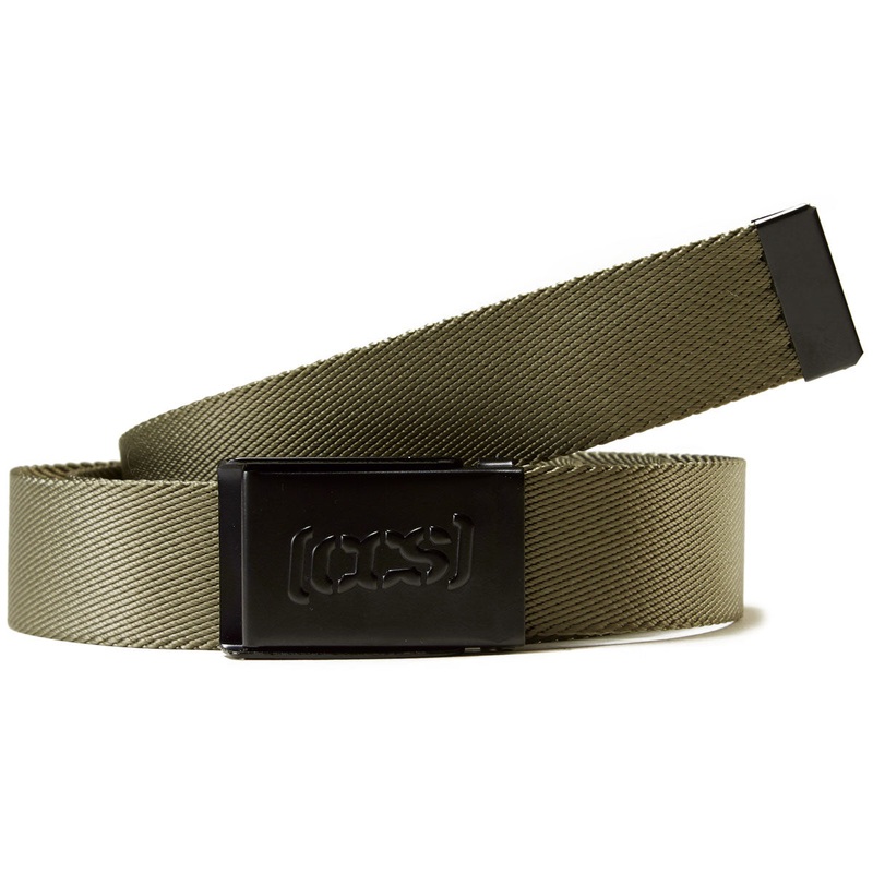 CCS Black Logo Buckle Belt – Olive