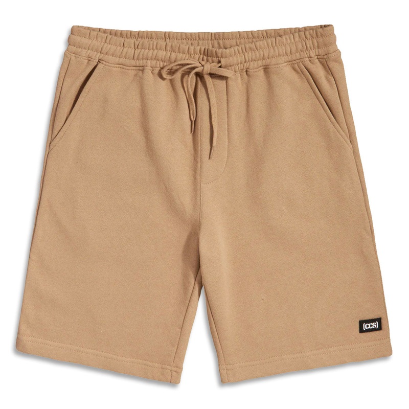 CCS Logo Rubber Patch Sweat Shorts – Khaki