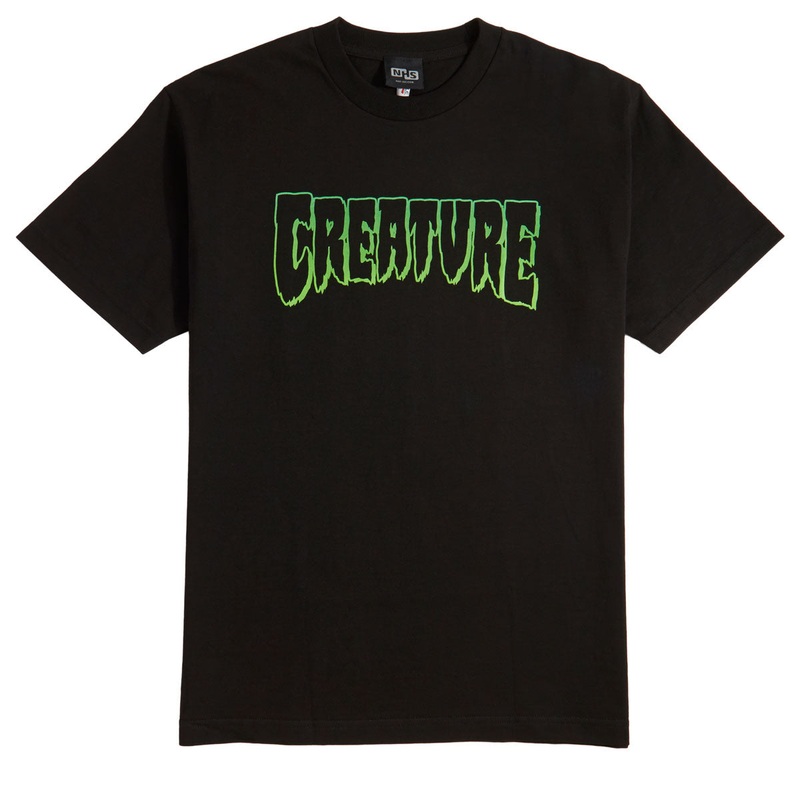 Creature Logo Outline T-Shirt – Black
